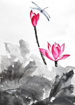 Lotus carmin - 69x35,5